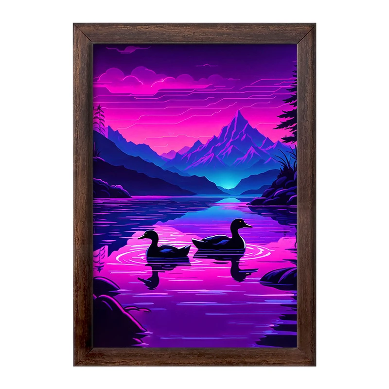 تابلو خندالو طرح منظره غروب کد F2981