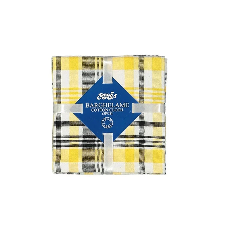 دستمال آشپزخانه برق لامع مدل مربع کد B1-81 مجموعه 3 عددی