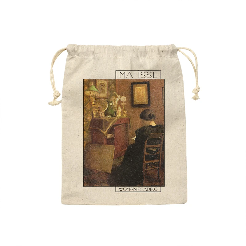 کیسه نان و سبزی ترمه طراحان ایده مدل زن در حال مطالعه از ماتیس کد art0693 - M