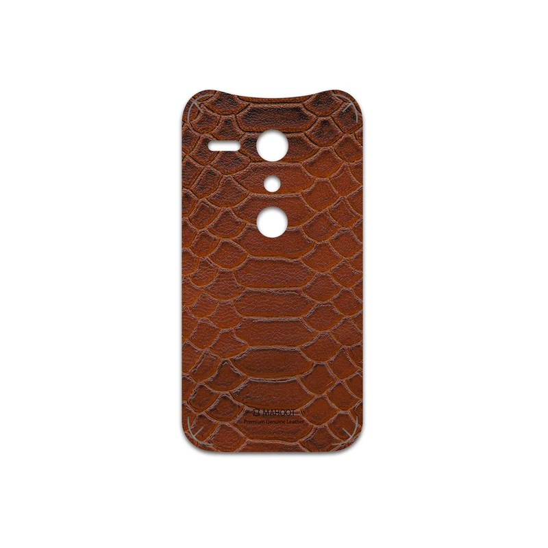 برچسب پوششی ماهوت مدل Brown-Snake-Leather مناسب برای گوشی موبایل موتورولا Moto G