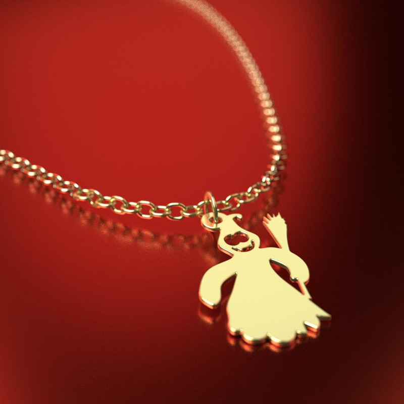 آویز ساعت طلا 18 عیار زنانه مدوپد مدل هالووین کد CA17870