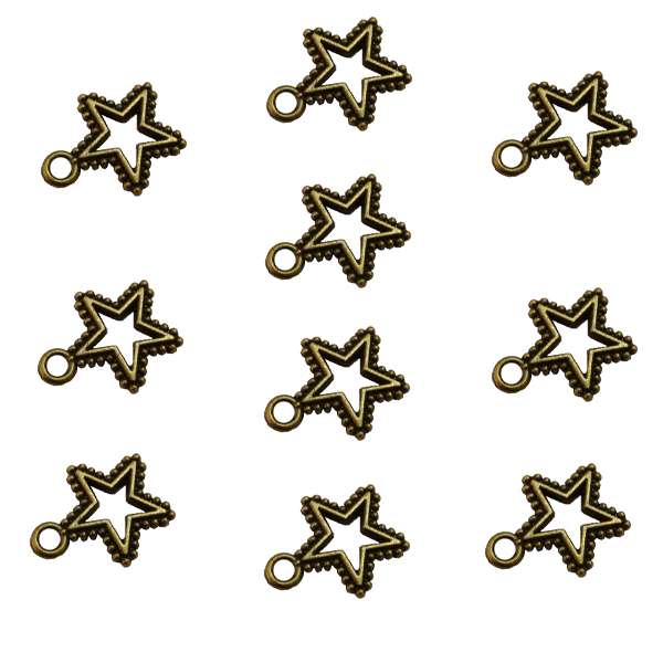 آویز گردنبند مدل ستاره درخشان کد AD 586 مجموعه 10 عددی