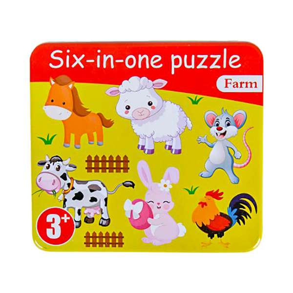 بازی آموزشی حیوانات مدل Six in one طرح مزرعه