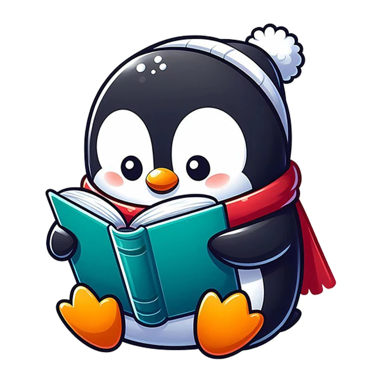 استیکر پارچه و لباس پاد آفرین مدل پنگوئن کتاب خوان کد DKST109