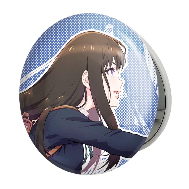 آینه جیبی خندالو طرح تاکینا انیمه لیکوریس ریکویل Lycoris Recoil مدل تاشو کد 23016 