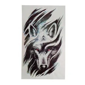 تتو موقت طرح گرگ سه بعدی