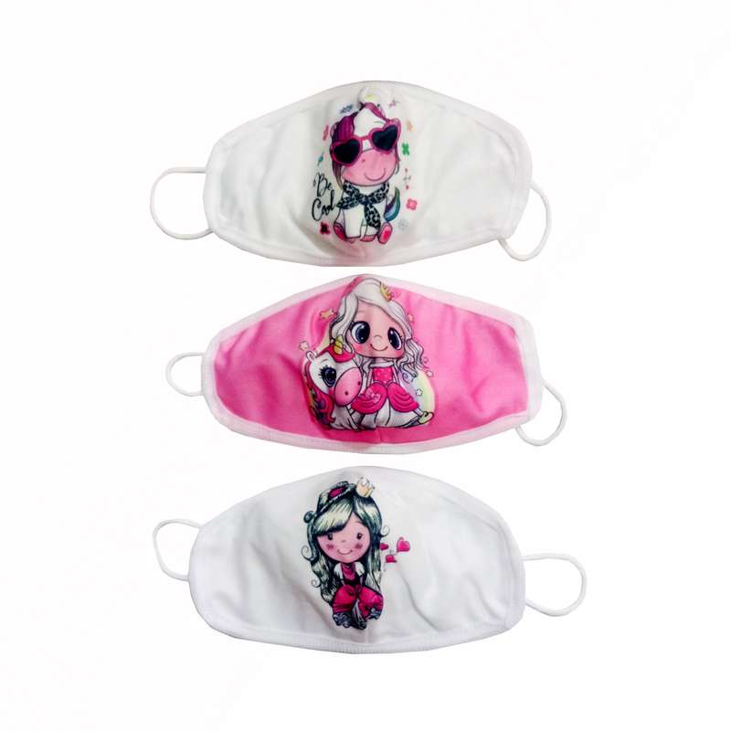 ماسک پارچه ای بچه گانه کد 04 مجموعه 3 عددی