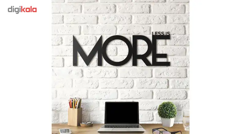 استیکر چوبی هوم لوکس طرح Less is More