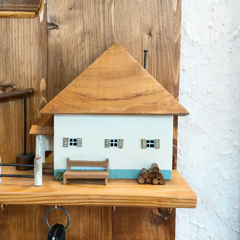 جاکلیدی چوبی مدل دهکده رویایی کد 5318