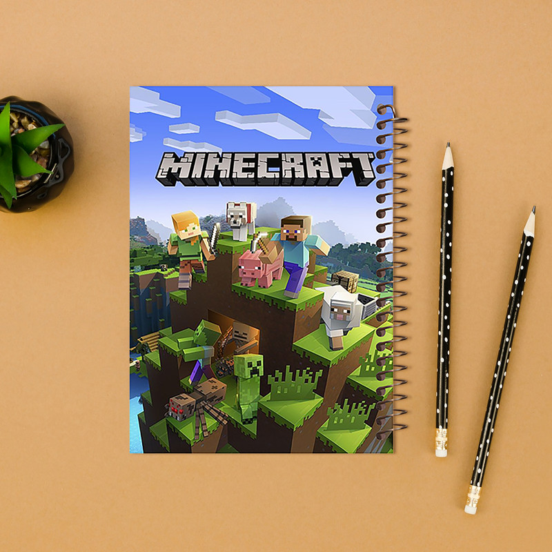 دفتر مشق 60 برگ مشایخ طرح ماینکرافت کد 2054