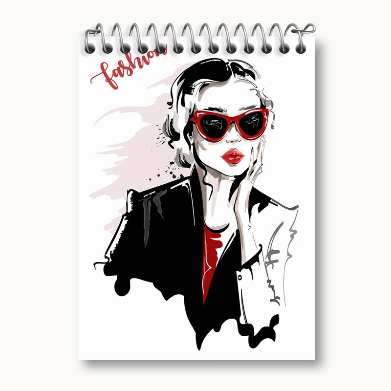 دفتر یادداشت 50 برگ خندالو مدل دختر قوی Girl Power کد 28933