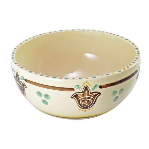 میوه خوری سرامیکی طرح گل قهوه ای