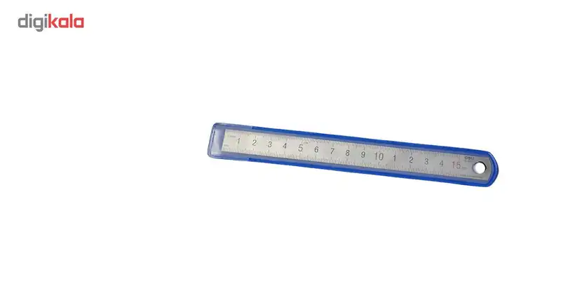 خط کش فلزی دلی کد 8461 سایز 15 سانتی متر بسته 2 عددی