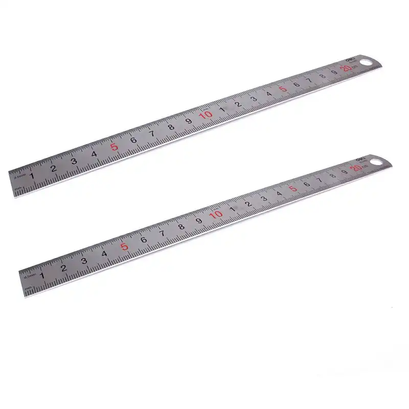 خط کش فلزی دلی کد 8462 سایز 20 سانتی متری بسته 2 عددی