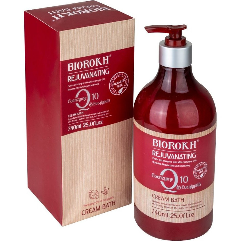 شامپو بدن بایورخ مدل Q10 REJUVANATING با رایحه اکالیپتوس مناسب برای انواع پوست حجم ۷۴۰ میلی لیتر