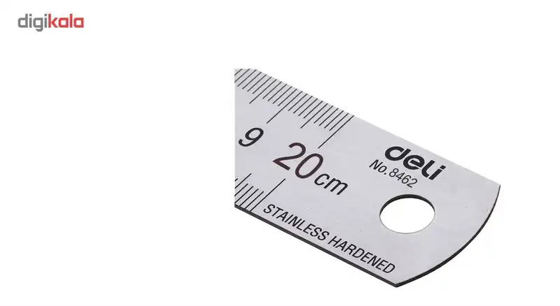 خط کش فلزی دلی کد 8462 سایز 20 سانتی متری بسته 2 عددی