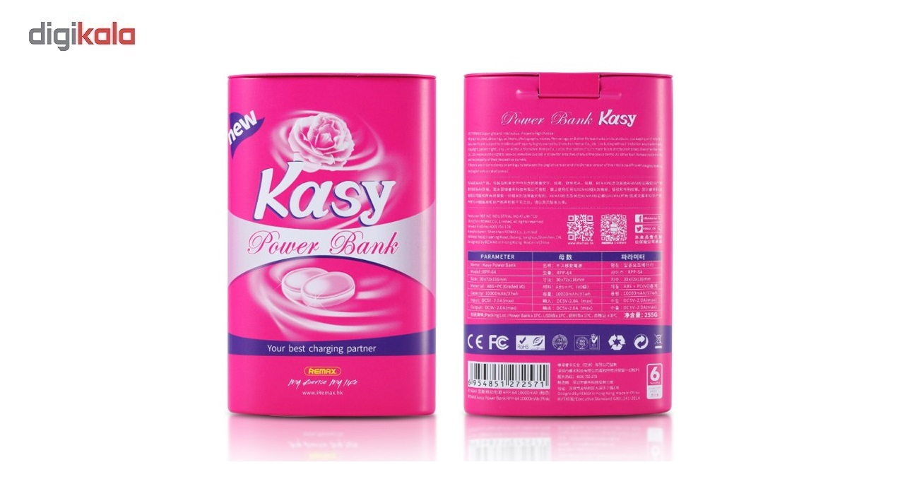 شارژر همراه ریمکس مدل Kasy ظرفیت 10000 میلی آمپر ساعت