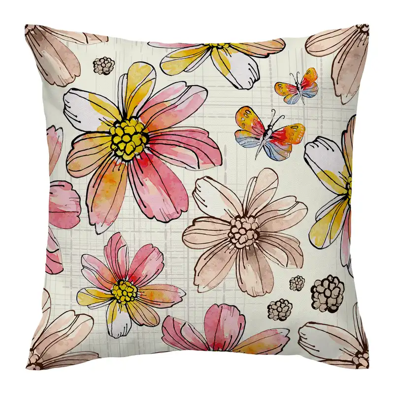 کاور کوسن مدل گل دورو طرح دار کد 1400166