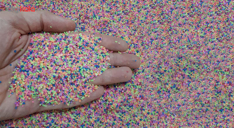 مجموعه 3 بسته ای سنگ رنگی شب تاب مدل black light sand