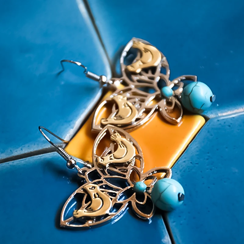 عکس شماره 2 : نیم ست زنانه صنایع دست ساز باربد طرح مرغ آمین مدل پروانه