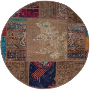 کلاژ فرش قطر یک متری فرش هریس کد 100913
