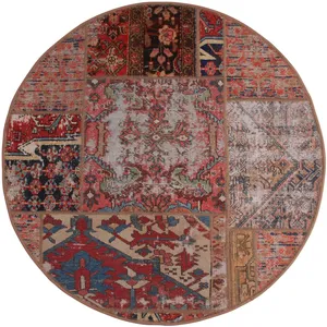 کلاژ فرش قطر یک متری فرش هریس کد 100919