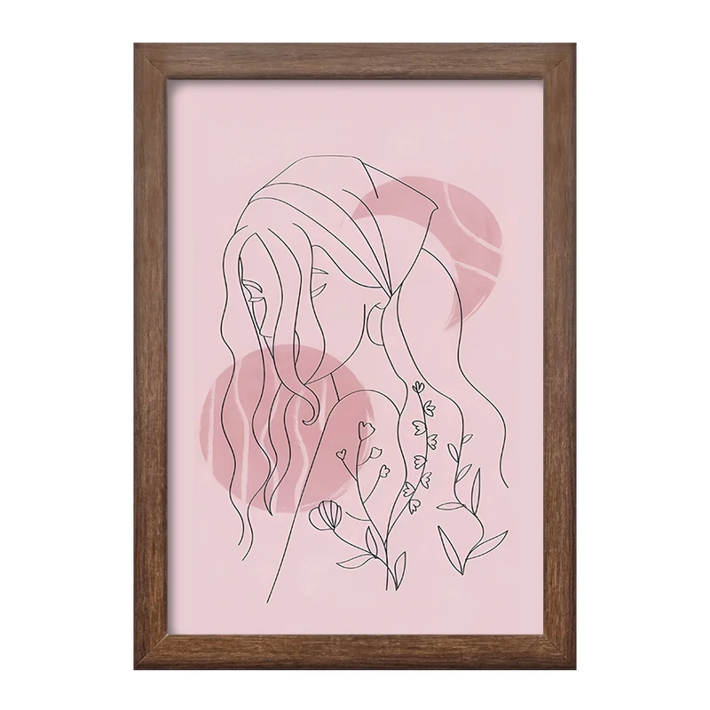 تابلو خندالو طرح دخترانه مینیمال کد F4201