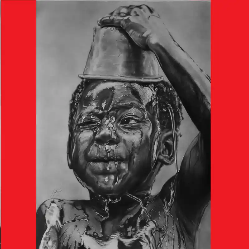 نقاشی سیاه قلم طرح کودکانه کد 140113