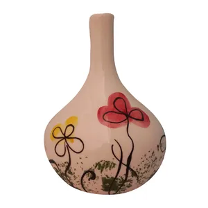 گلدان سرامیکی مدل تنگ عدسی طرح بادکنک