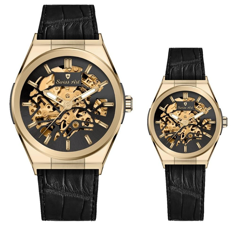 ست ساعت مچی عقربه‌ای زنانه و مردانه سوئیس آرت مدل 62000910--01