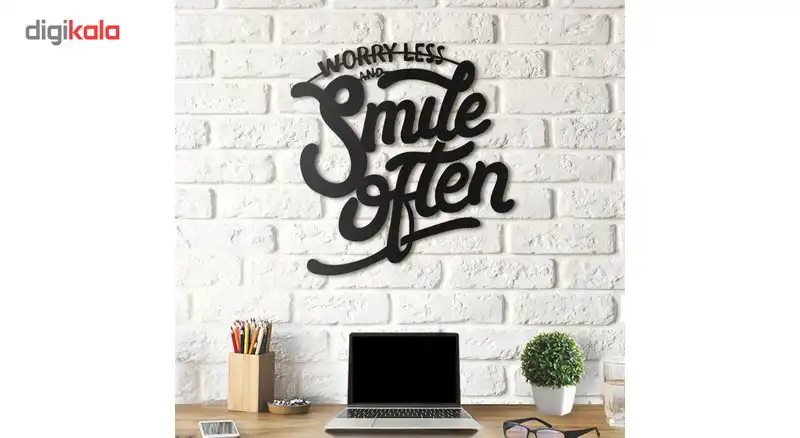 استیکر چوبی هوم لوکس طرح Smile