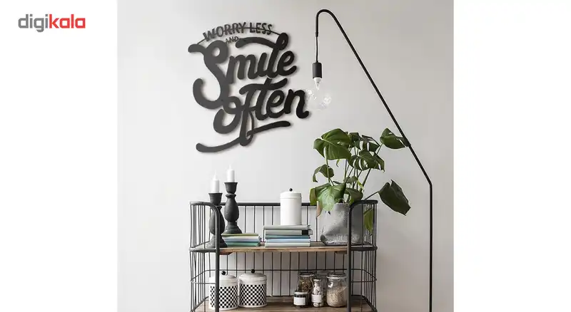 استیکر چوبی هوم لوکس طرح Smile