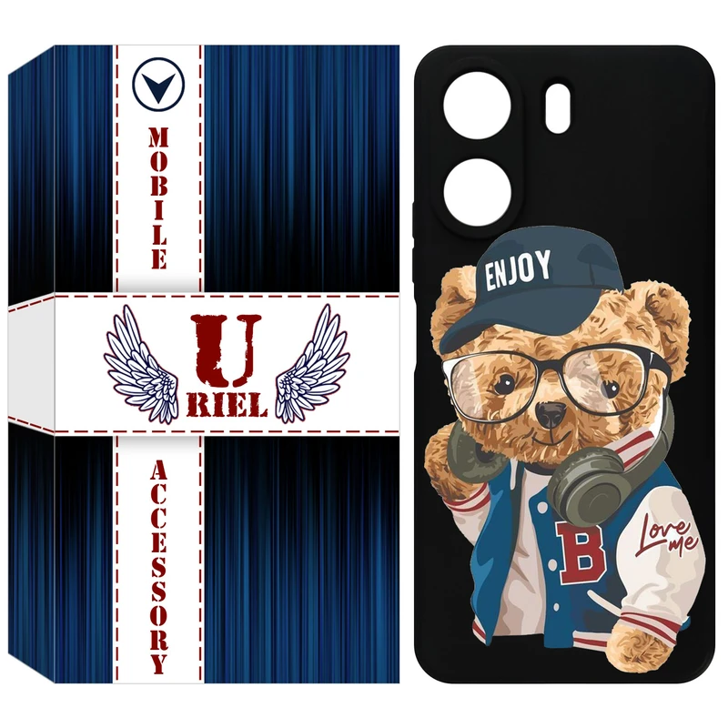 کاور یوریل قاب مدل KSH کد 35 طرح تدی مناسب برای گوشی موبایل شیائومی Redmi 13C 4G / Poco C65