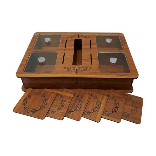 جعبه پذیرایی مدل B139 به همراه زیر لیوانی