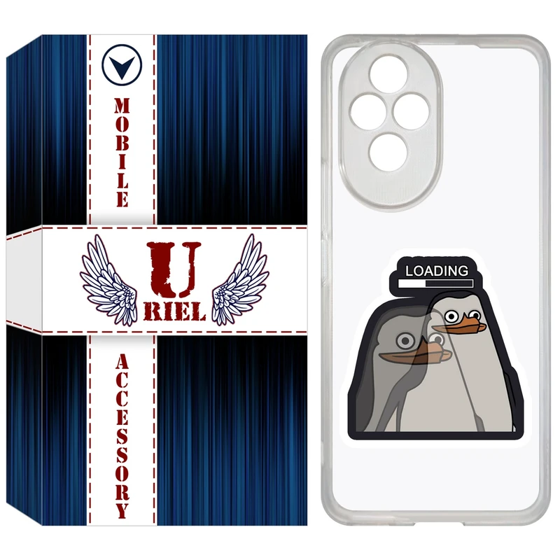 کاور یوریل مدل Clear کد 84 طرح Loading مناسب برای گوشی موبایل آنر 200