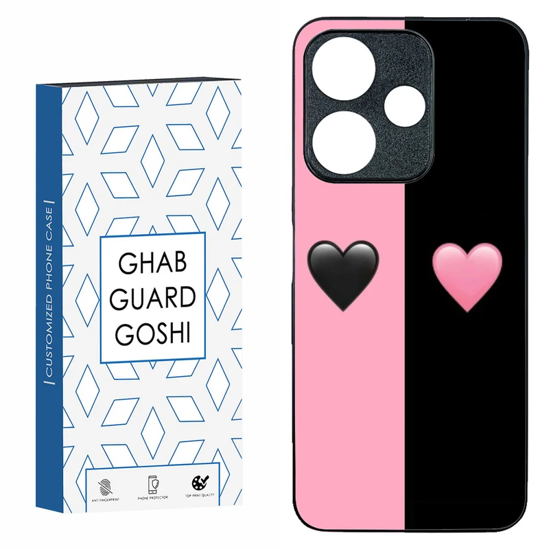 کاور قاب گارد گوشی طرح صورتی مشکی کد TPU-251 مناسب برای گوشی موبایل شیائومی  REDMI 13  