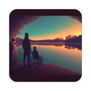 زیر لیوانی کاکتی مدل عاشقانه کد mp13503