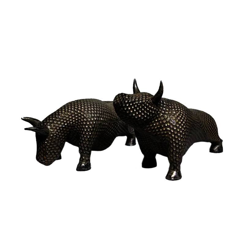 مجسمه مدل گاومیش کد GN02 مجموعه 2 عددی