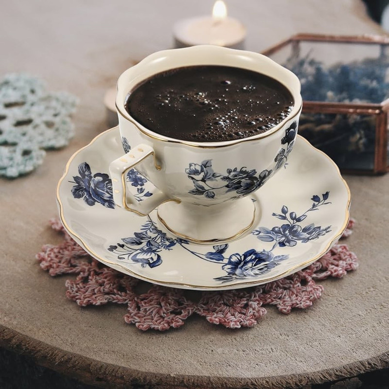 فنجان و نعلبکی مدل قهوه خوری کد 4678