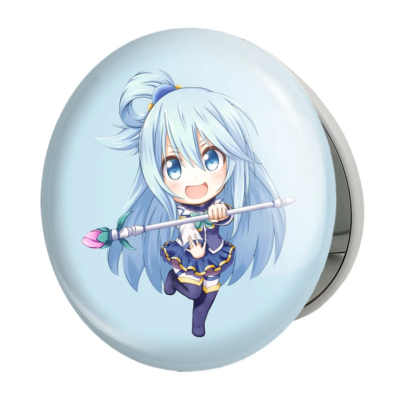 آینه جیبی خندالو طرح آکوا انیمه کونوسوبا Konosuba مدل تاشو کد 27337 