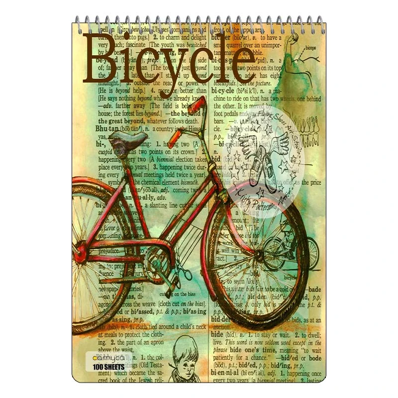 دفتر شطرنجی 100 برگ کارنیکا طرح روزنامه وینتج Vintage Newspaper کد 99573