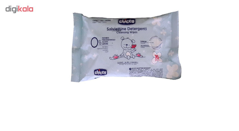 دستمال مرطوب چیکو مدل salviettine detergenti بسته 16 عددی