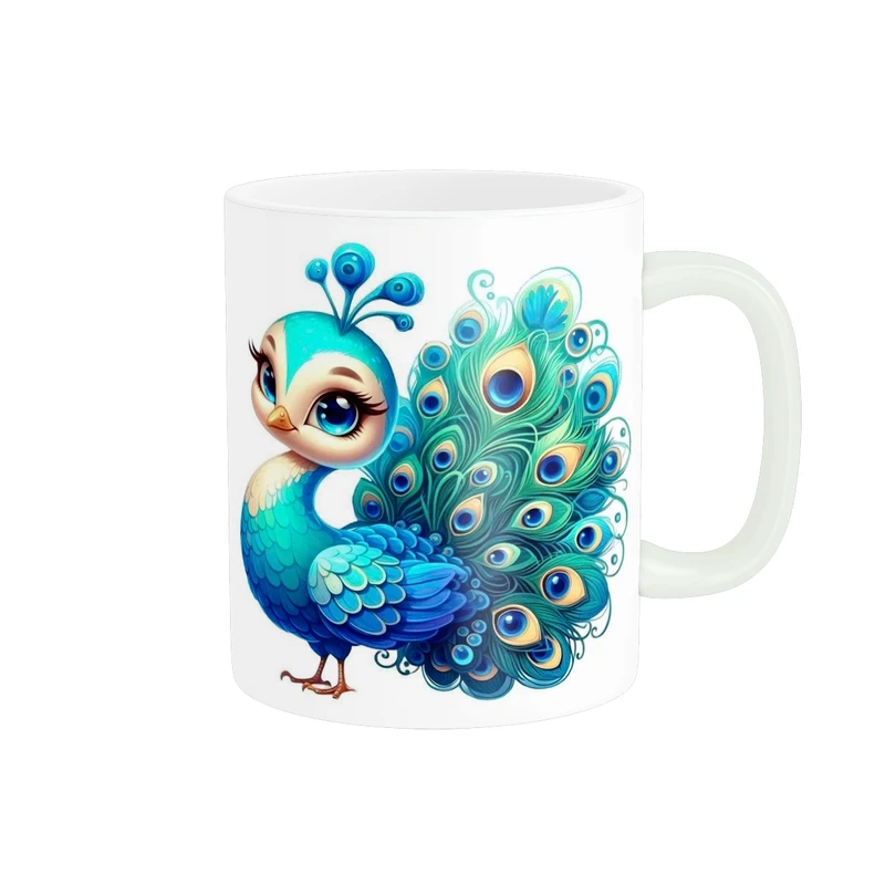 ماگ پاد آفرین طرح طاووس کد 1464