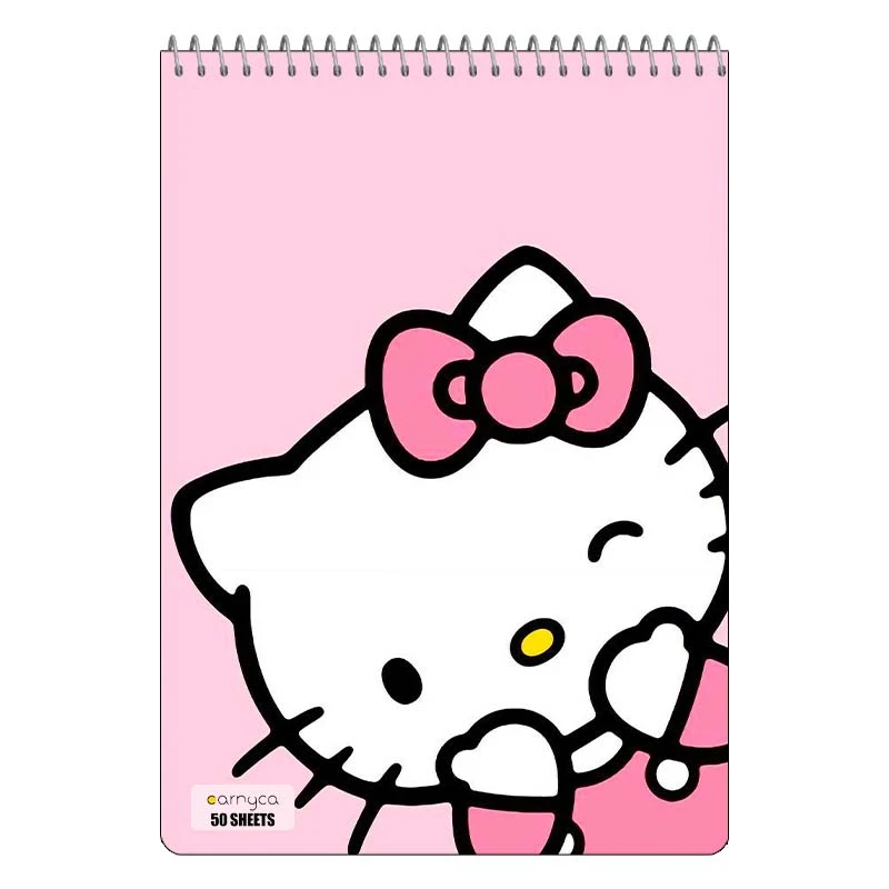 دفتر نقاشی 50 برگ سیمی کارنیکا طرح هلو کیتی hello kitty کد 78134