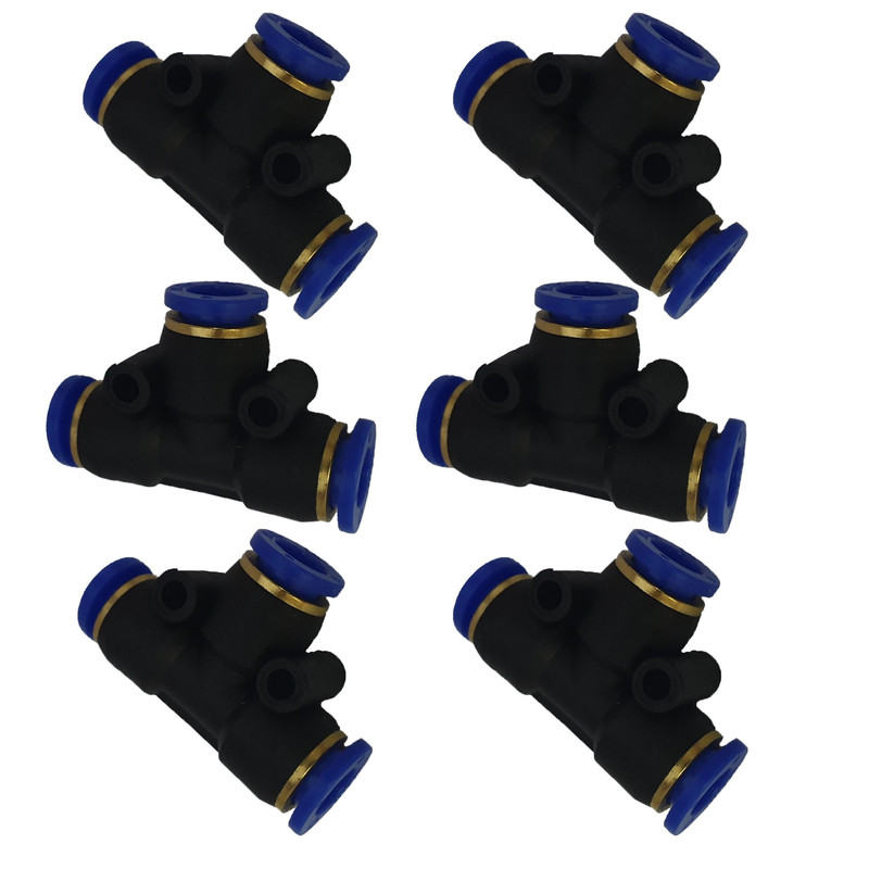 اتصال سه راهی پنوماتیک مدل P1 مجموعه 6 عددی اتصال سه راهی پنوماتیک مدل P1 مجموعه 6 عددی