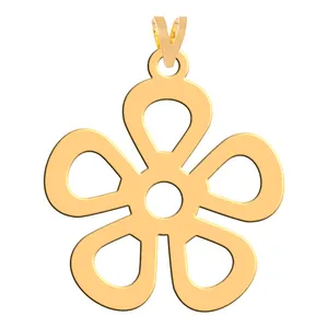 آویز گردنبند طلا 18 عیار زنانه فرشته مدل طرح گل WNL-000199