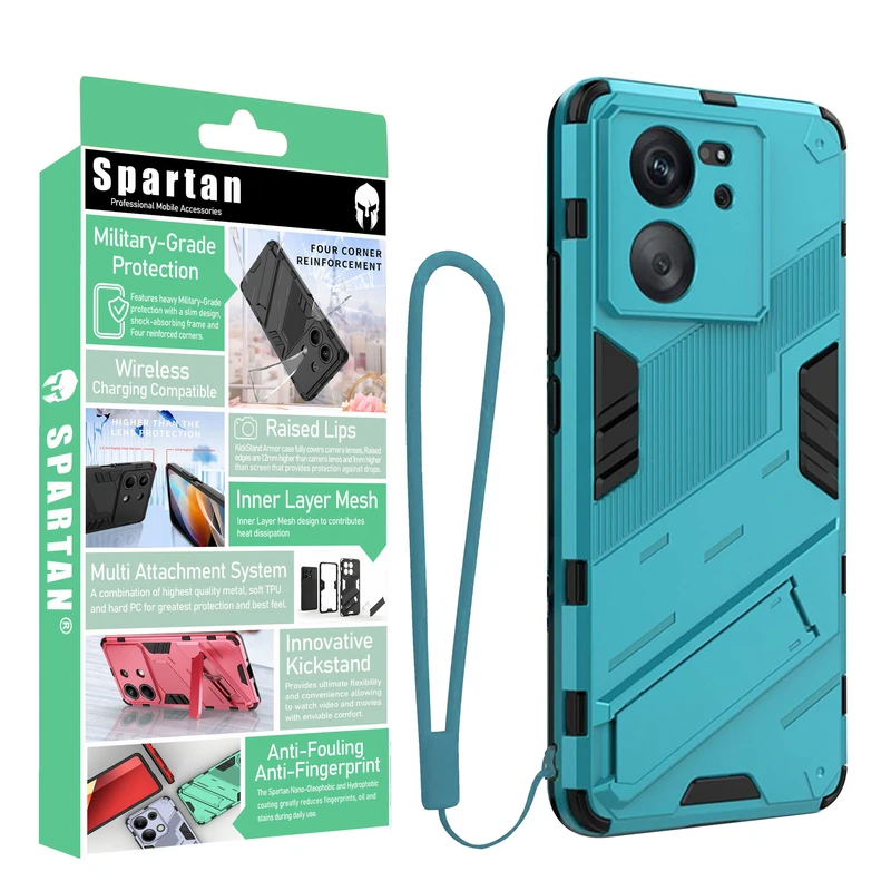 کاور اسپارتان مدل Bibercas Strap مناسب برای گوشی موبایل شیائومی 13T/ 13T Pro به همراه بندآویز