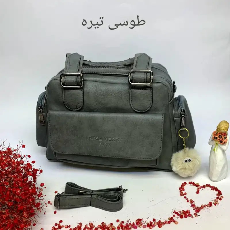 کیف رودوشی زنانه مدل صندوقی دو زیپ کد 18