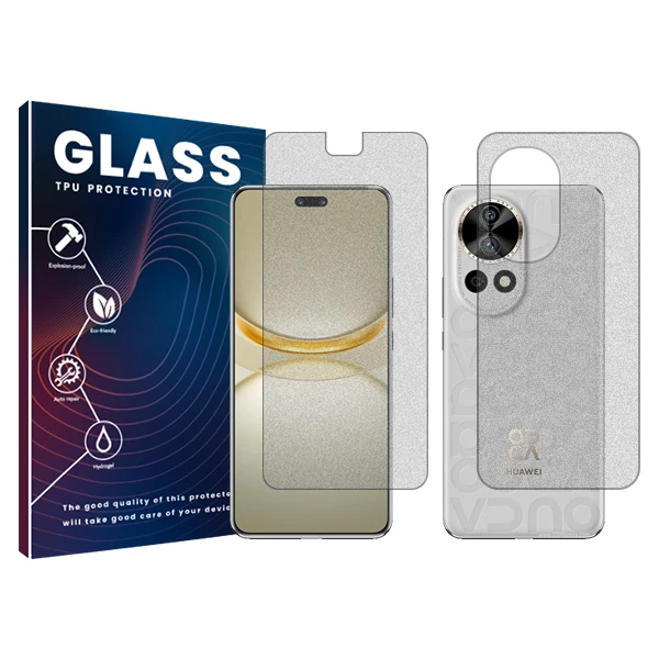 محافظ صفحه نمایش مات گلس مدل Resistant‌ مناسب برای گوشی موبایل هوآوی  Nova 12 Ultra به همراه محافظ پشت گوشی