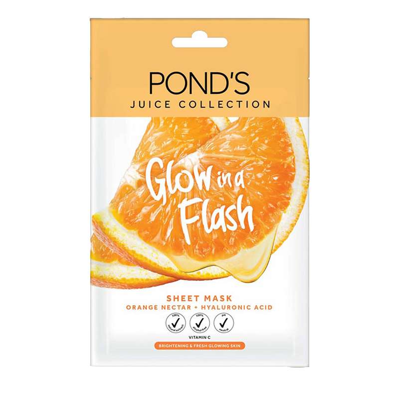 ماسک صورت پوندز سری GLOW IN A FLASH مدل پرتقال وزن 20 گرم